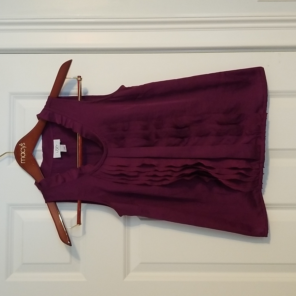 Ann Taylor LOFT Sleeveless Blouse, Size XSP, Purple